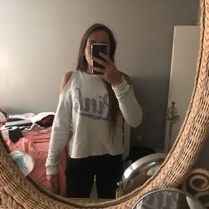 Pink cropped sweater